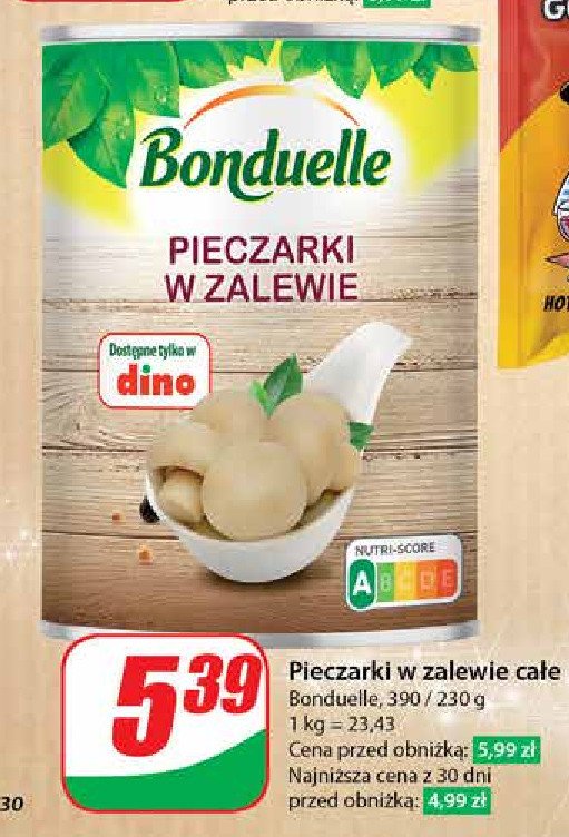 Pieczarki w zalewie Bonduelle promocja