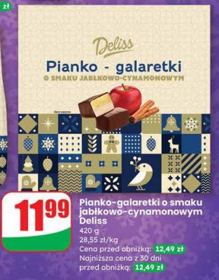 Pianko-galaretki o smaku jabłkowo-cynamonowym Deliss promocja w Dino