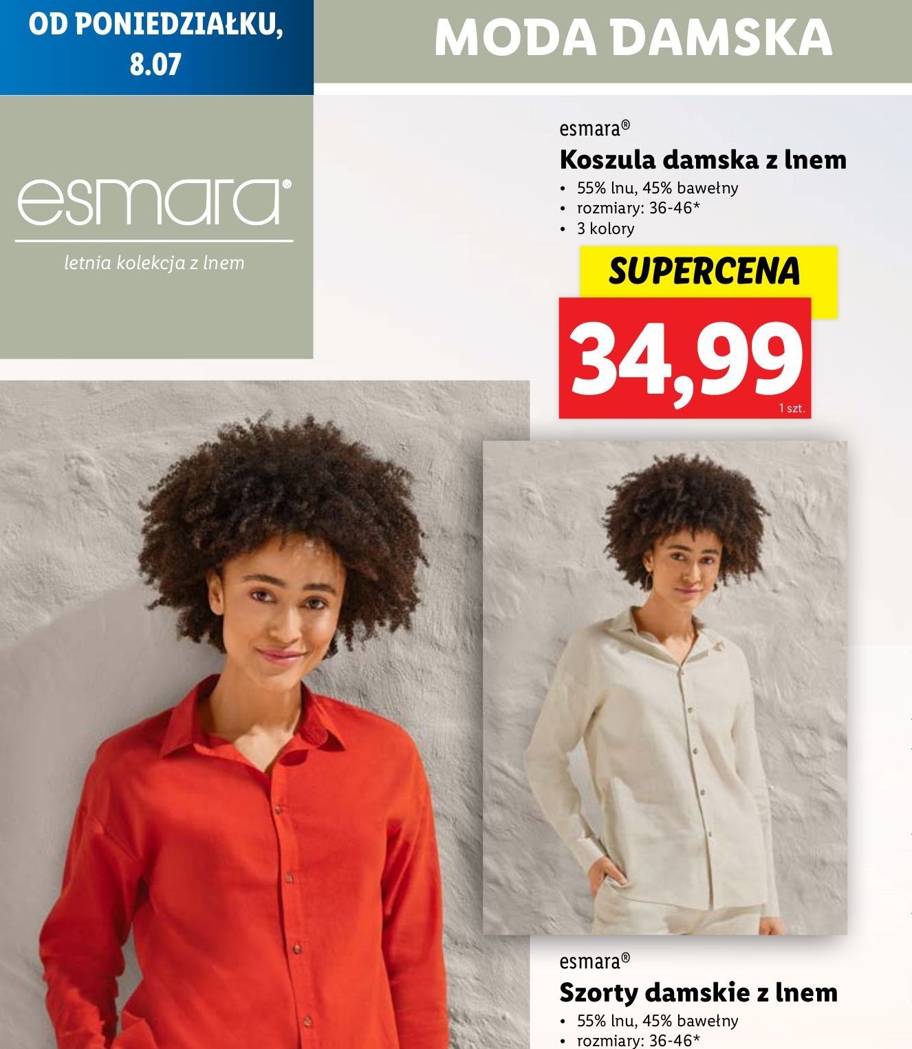 Koszula damska 36-46 Esmara promocja