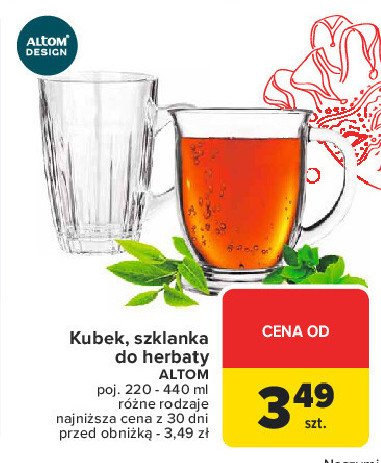 Szklanka do herbaty Altom promocja w Carrefour Market