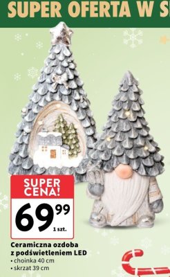 Ceramiczna ozdoba z podświetleniem LED promocja w Intermarche