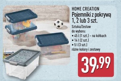Pojemniki z pokrywą 1, 2 lub 3 szt. promocja w Aldi