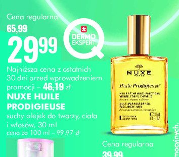 Olejek do ciała Nuxe huile prodigieuse promocja