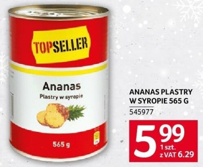 Ananas plastry w syropie 565 g promocja w Selgros