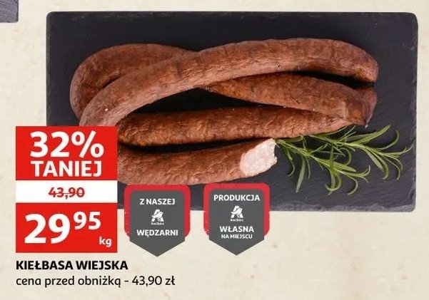 Kiełbasa wiejska Z naszej wędzarni auchan promocja w Selgros