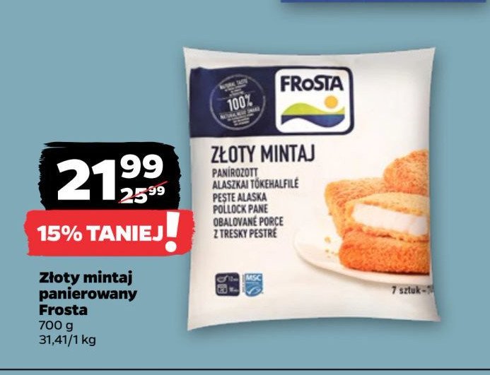 Mintaj złoty Frosta promocja w Netto