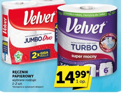 Ręcznik papierowy Velvet wybrane rodzaje promocja w Euro Sklep