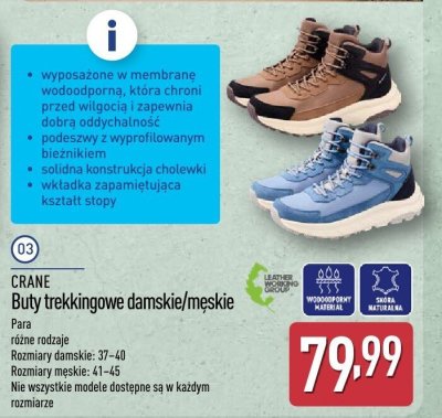 Buty trekkingowe męskie  promocja w Aldi