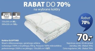 Kołdra GLOPTIND promocja w Jysk