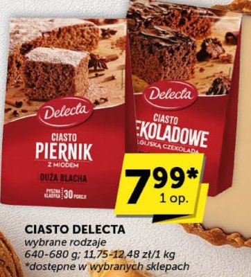 Ciasto Delecta wybrane rodzaje promocja w Euro Sklep