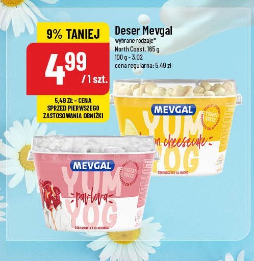 Deser  lemon cheesecake Mevgal promocja