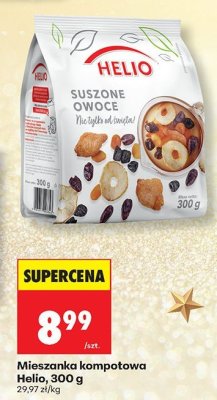 Mieszanka kompotowa Helio suszone owoce 300g promocja w Biedronka