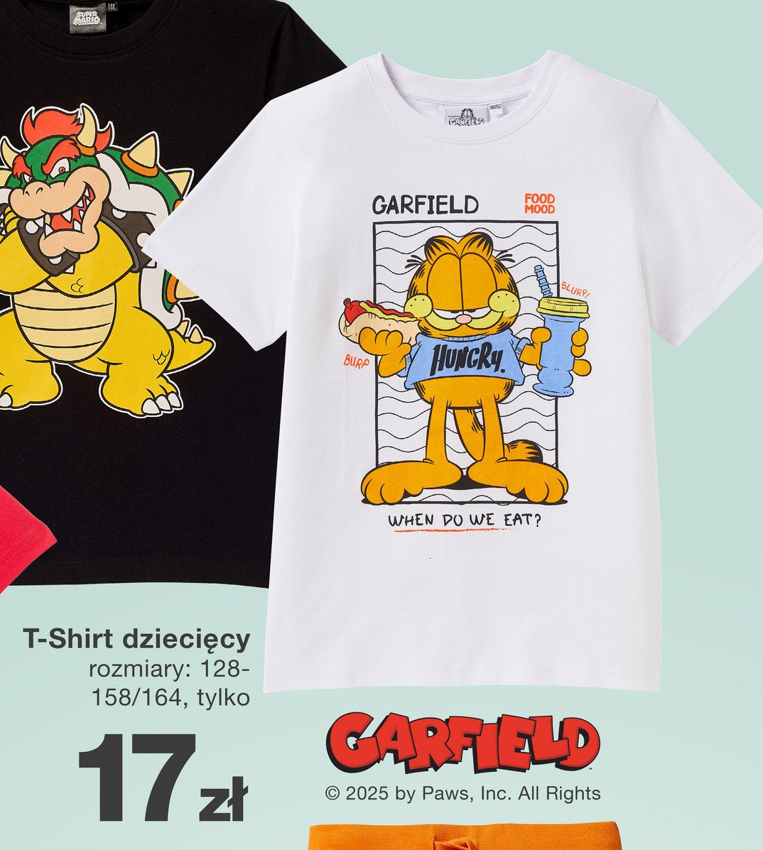 T-shirt dzieci臋cy garfield promocja