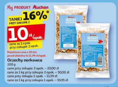 Orzechy nerkowca Auchan promocja