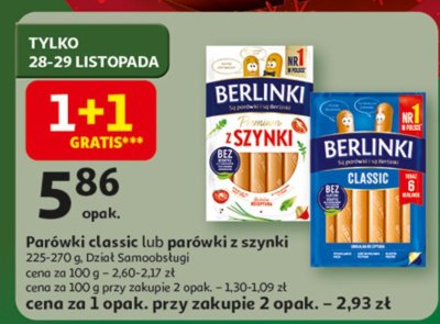 Parówki classic Auchan promocja w Auchan