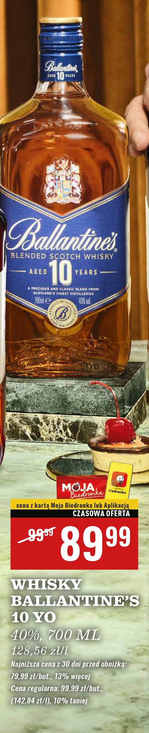 Whisky Ballantine's 10 yo promocja