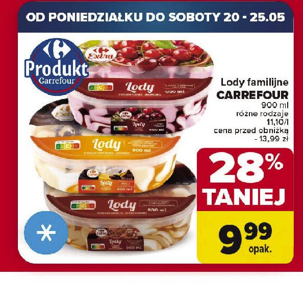 Lody o smaku 艣mietanki i advokatu Carrefour promocja