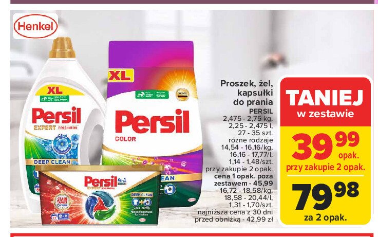 Proszek do prania Persil color promocja w Carrefour Market