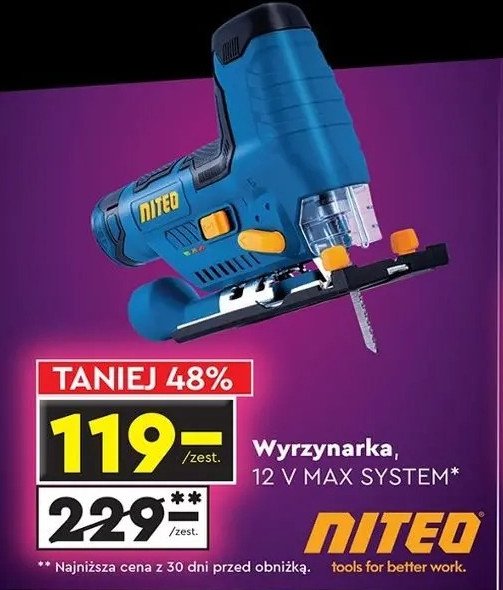 Wyrzynarka 12 v NITEO promocja w Biedronka