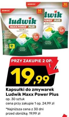 Kapsułki do zmywarek Ludwik Maxx Power Plus promocja w Bricomarche