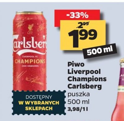 Piwo liverpool fc Carlsberg promocja