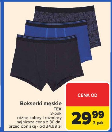 Bokserki męskie Tex promocja w Carrefour Market