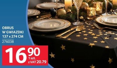 Obrus w gwiazdki 137 x 274 cm promocja w Selgros