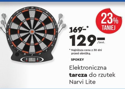 Elektroniczna tarcza do rzutek Narvi Lite  promocja w Biedronka