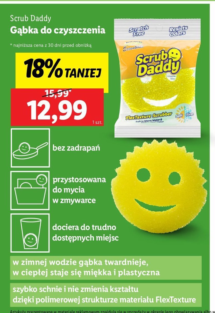 Gąbka do oczyszczania SCRUB DADDY promocja w Lidl