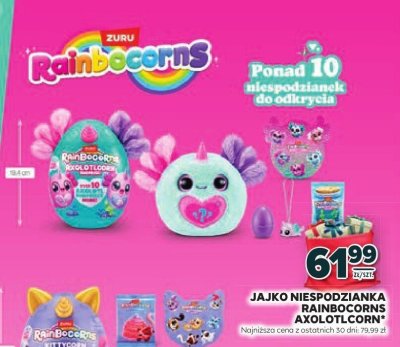 Jajko niespodzianka Rainbocorns Axolotlcorn promocja w Stokrotka