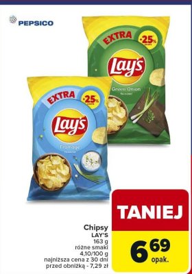 Chipsy Lay's różne smaki promocja w Carrefour
