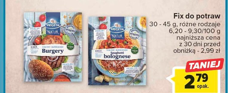 Przyprawa do spaghetti bolognese Vegeta natur promocja