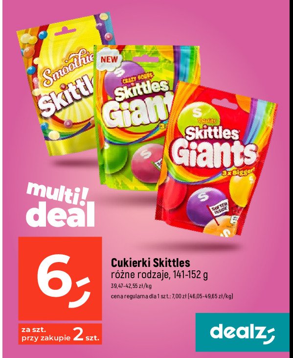 Cukierki fruits Skittles giants promocja