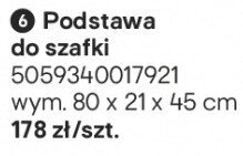 Podstawa do szafki łazienkowej promocja w Castorama