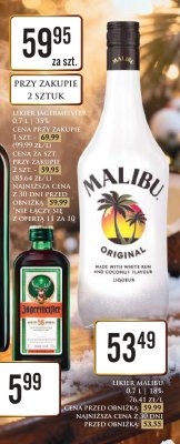 Likier Malibu 0,7 l 18% promocja w Dino