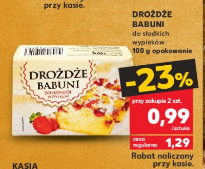 Drożdże babuni do słodkich wypieków promocja