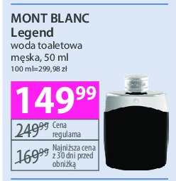 Woda perfumowana Mont blanc legend promocja