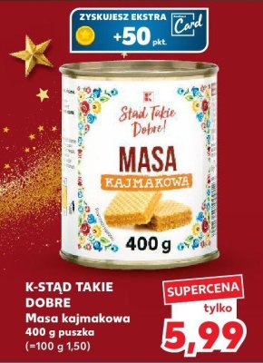 Masa kajmakowa 400 g promocja w Kaufland