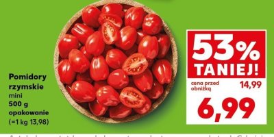 Pomidory rzymskie mini promocja w Kaufland