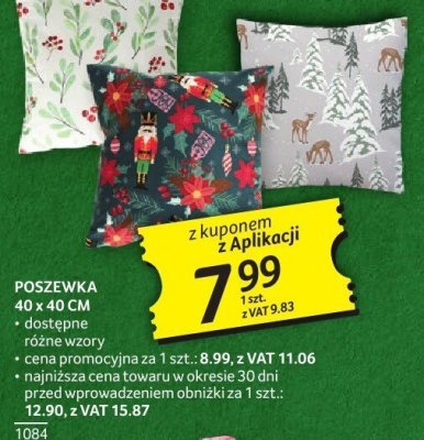 Poszewka 40 x 40 cm promocja w Selgros
