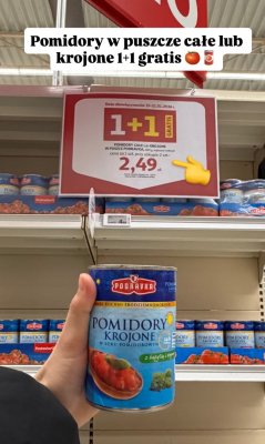 Pomidory krojone w puszce  promocja w Auchan