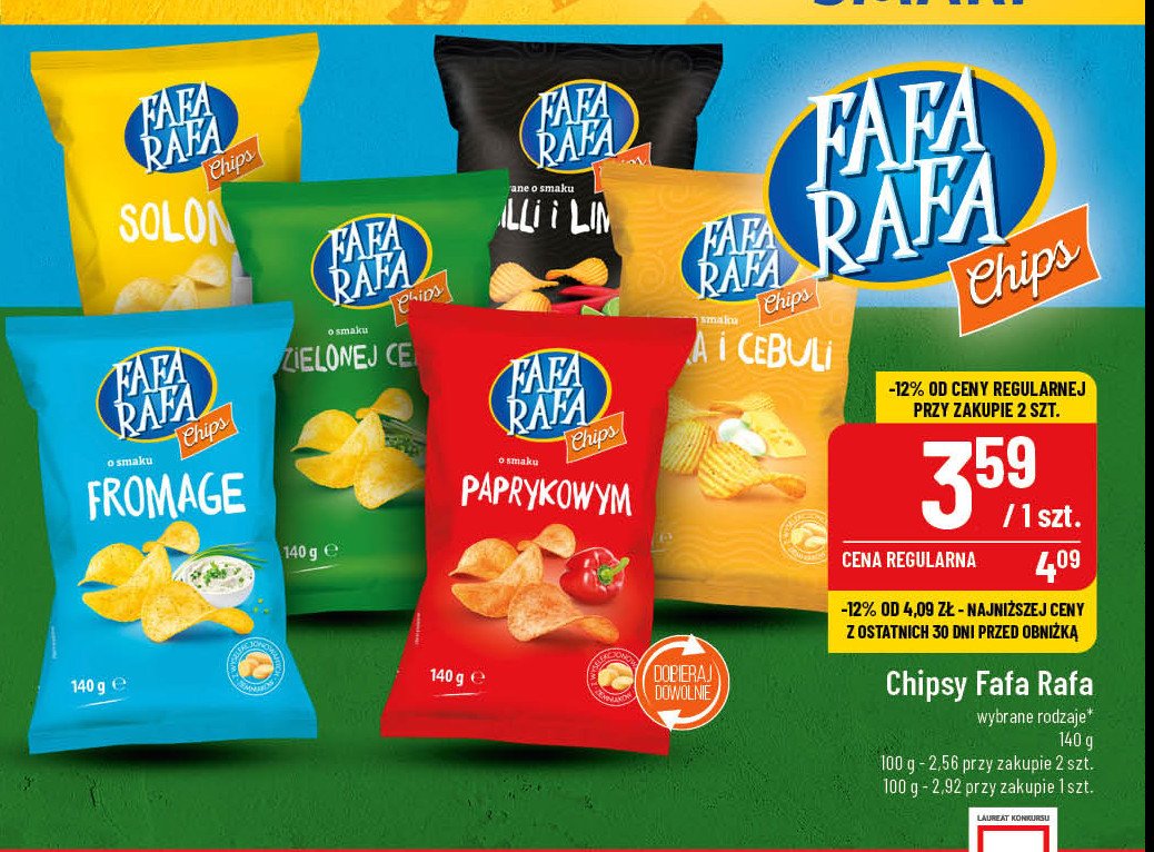 Chipsy o smaku paprykowym Fafa rafa promocja