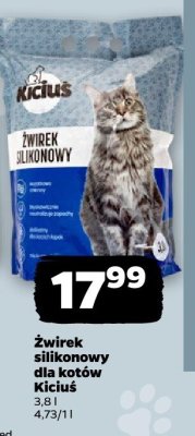 Żwirek silikonowy dla kotów Kiciuś promocja w Netto