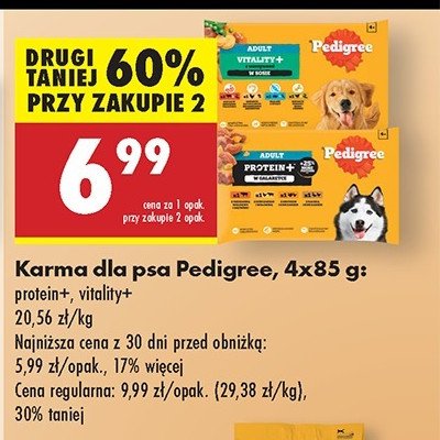 Karma dla psa vitality+ Pedigree promocja w Biedronka
