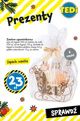 Zestaw upominkowy zapach wanilia promocja w Tedi