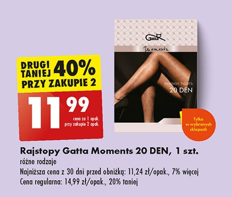 Rajstopy moments funkcyjne 20 den rozm. 2-6 Gatta promocja