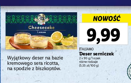 Deser serniczek cytrynowy Italiamo promocja