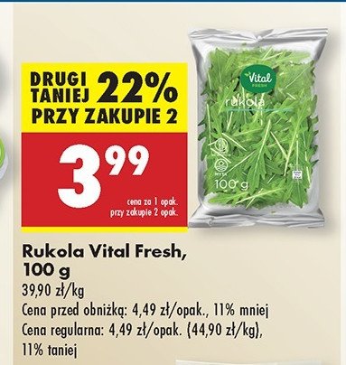 Rukola Vital fresh promocja w Biedronka