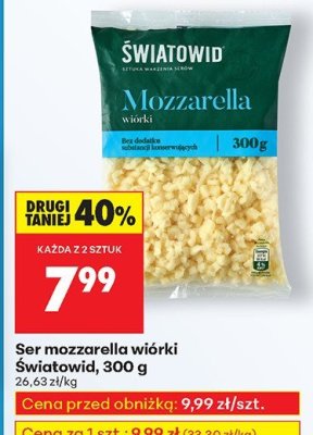 Ser mozzarella wiórki  promocja w Biedronka