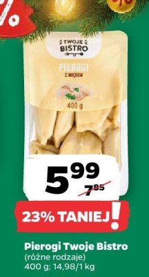 Pierogi Twoje Bistro (różne rodzaje) promocja w Netto